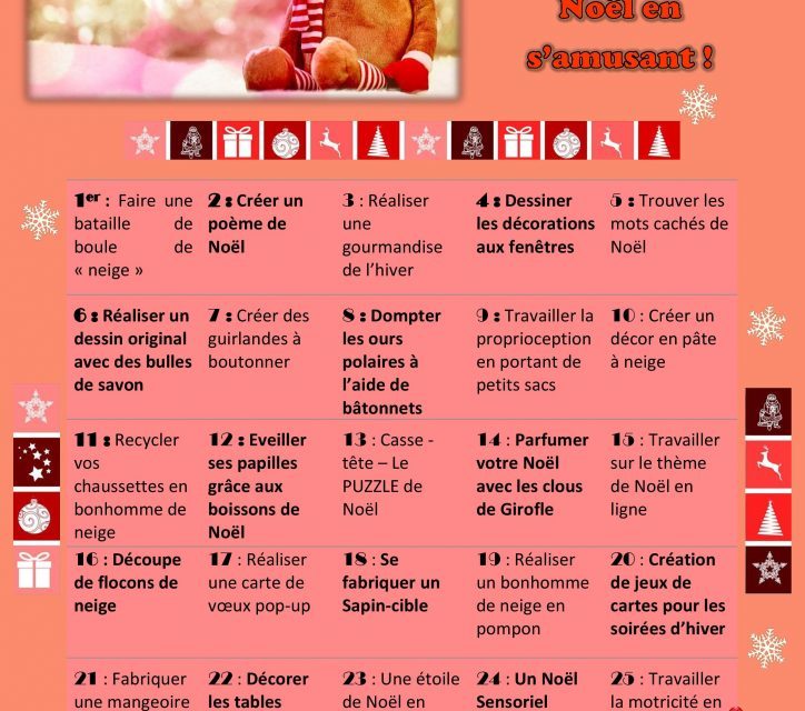 25 Activités en Ergothérapie pour attendre Noël en s’amusant !