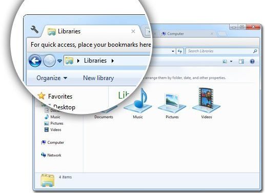 Clover, création onglets explorateur windows
