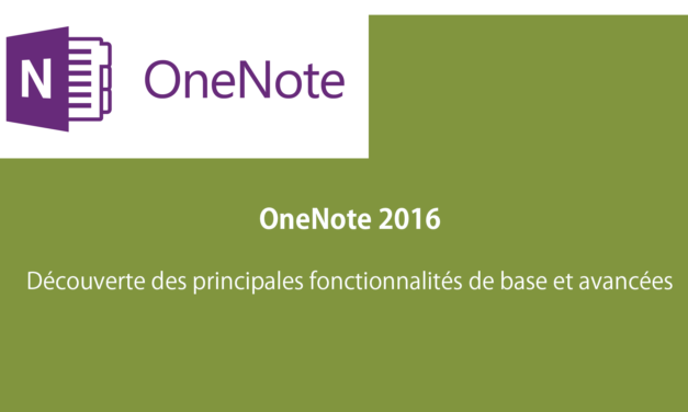 tuto vidéo – Onenote 2016